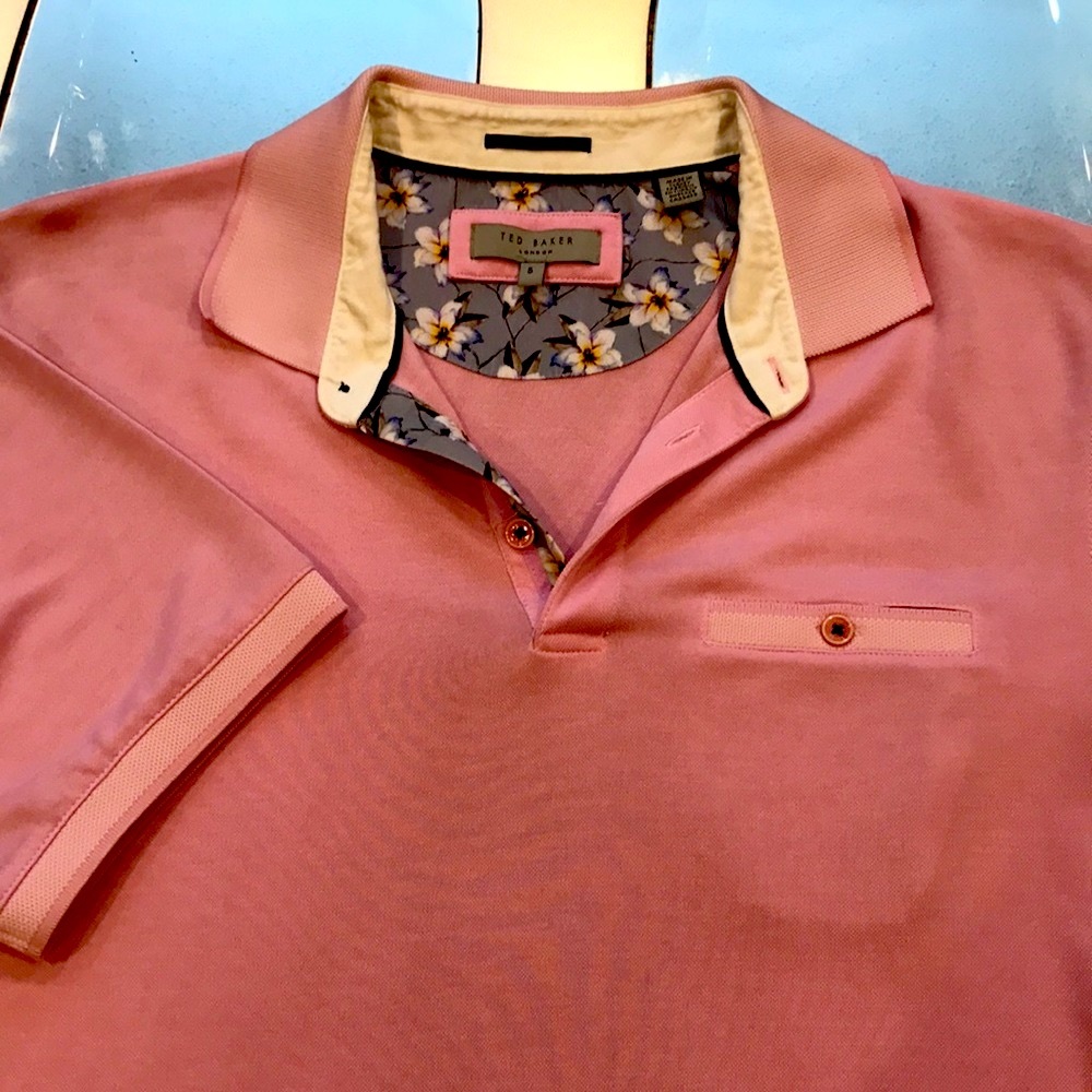 Men’s beautiful light pink Ted Baker polo.